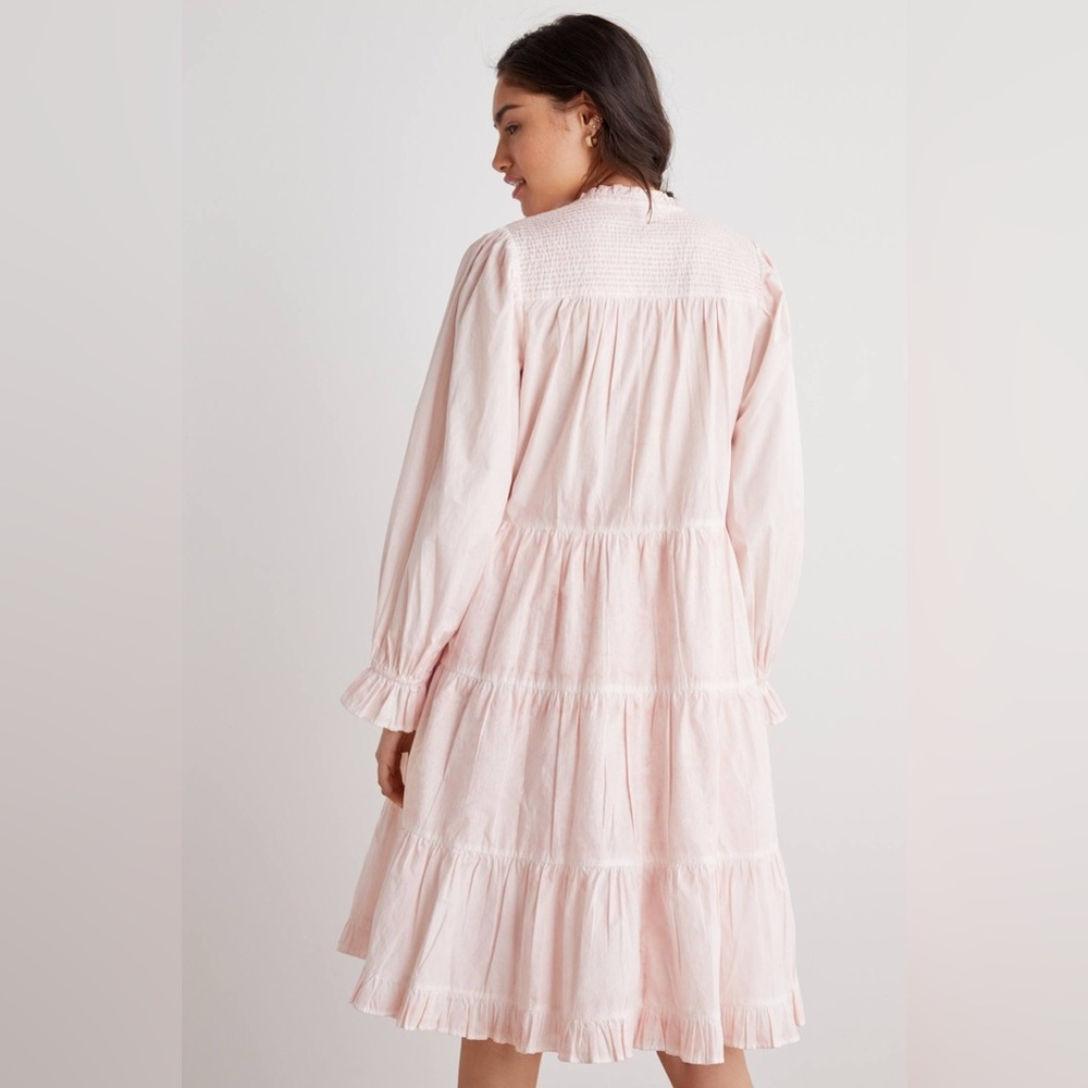 Anthropologie Othilia Soft Pink and White Tiered Desdemona Dress - Picture 5 of 8